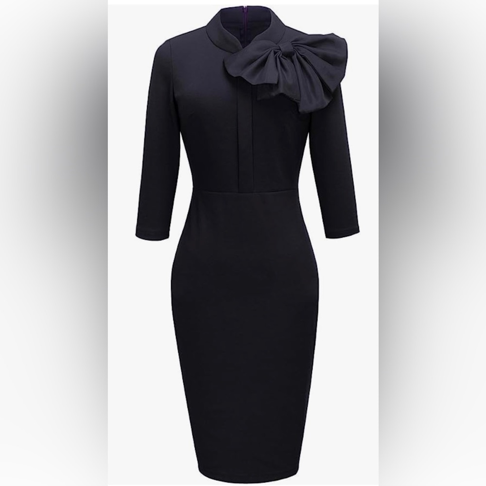 Women's Vintage Bowknot 3/4 Sleeve Dress